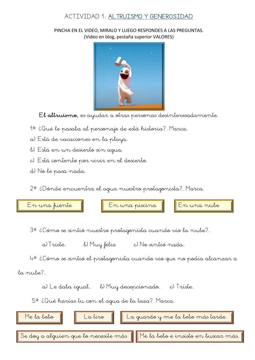 Valores 5 Altruismo y generosidad