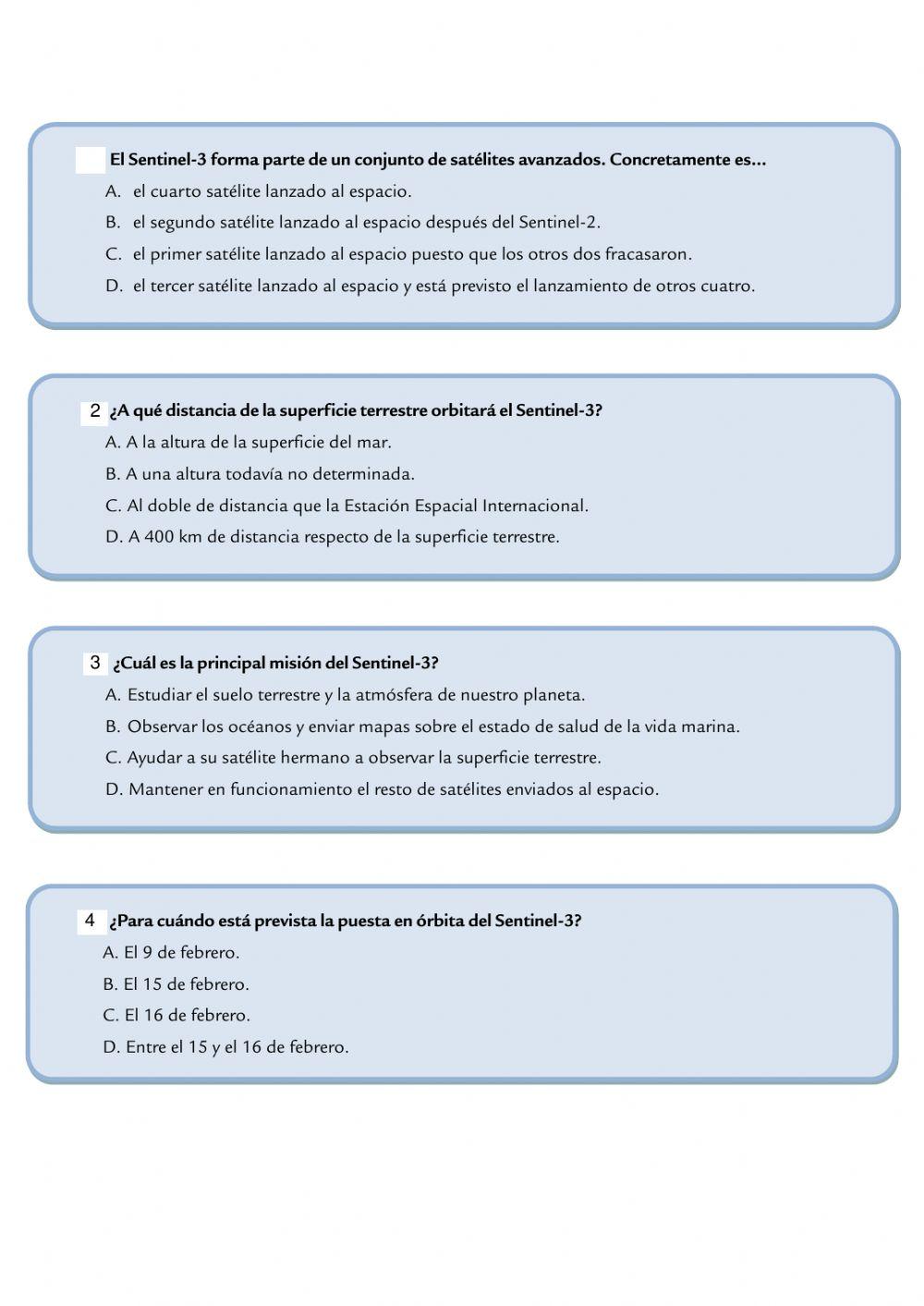 Lectura: Satélite de la ESA