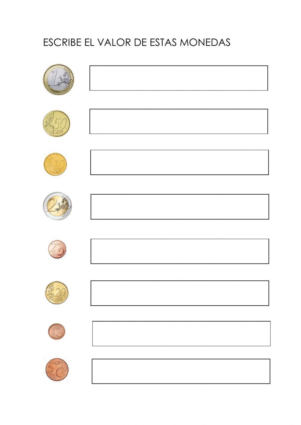 Cuenta los euros y los céntimos