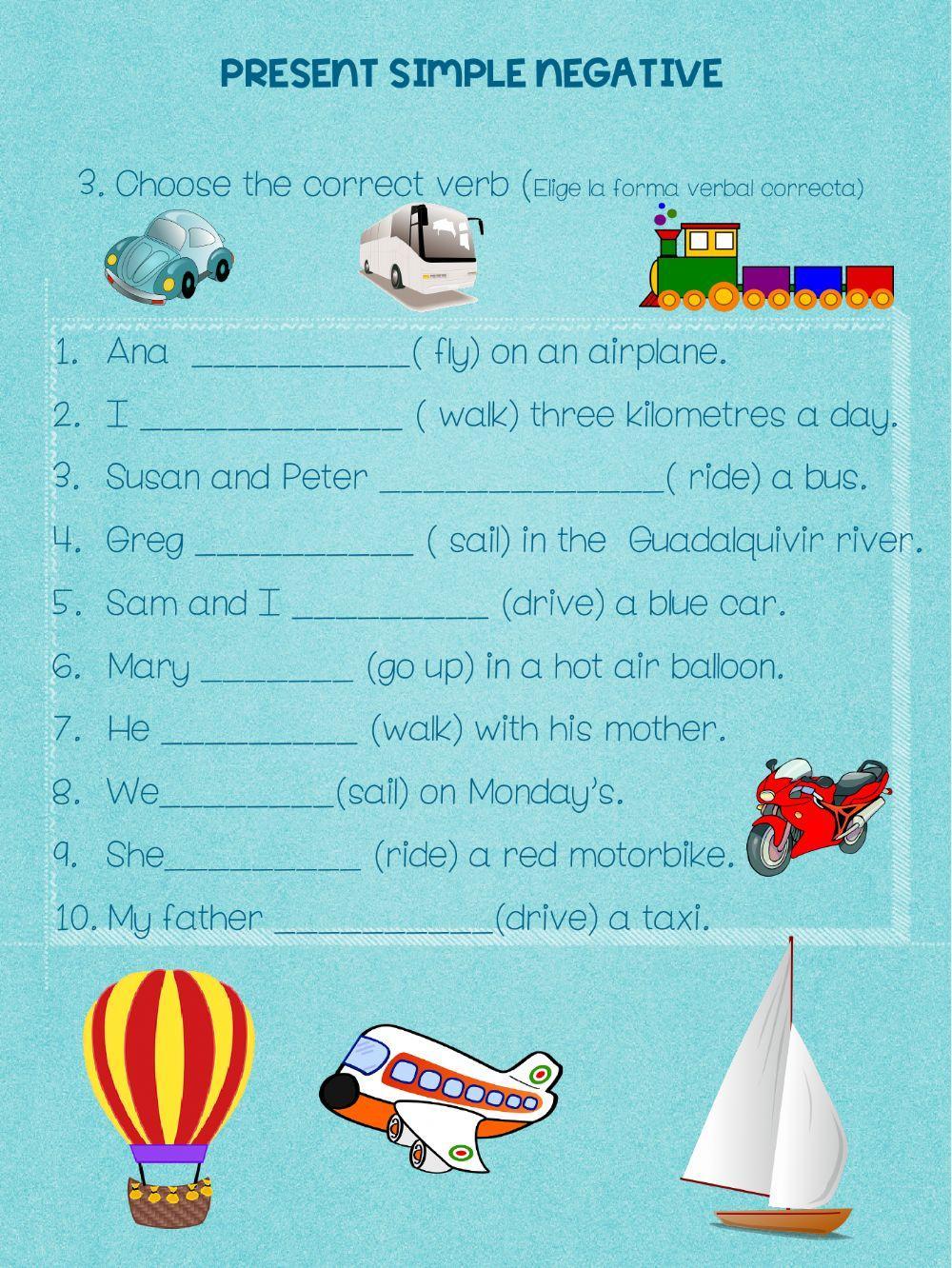 Present simple negative