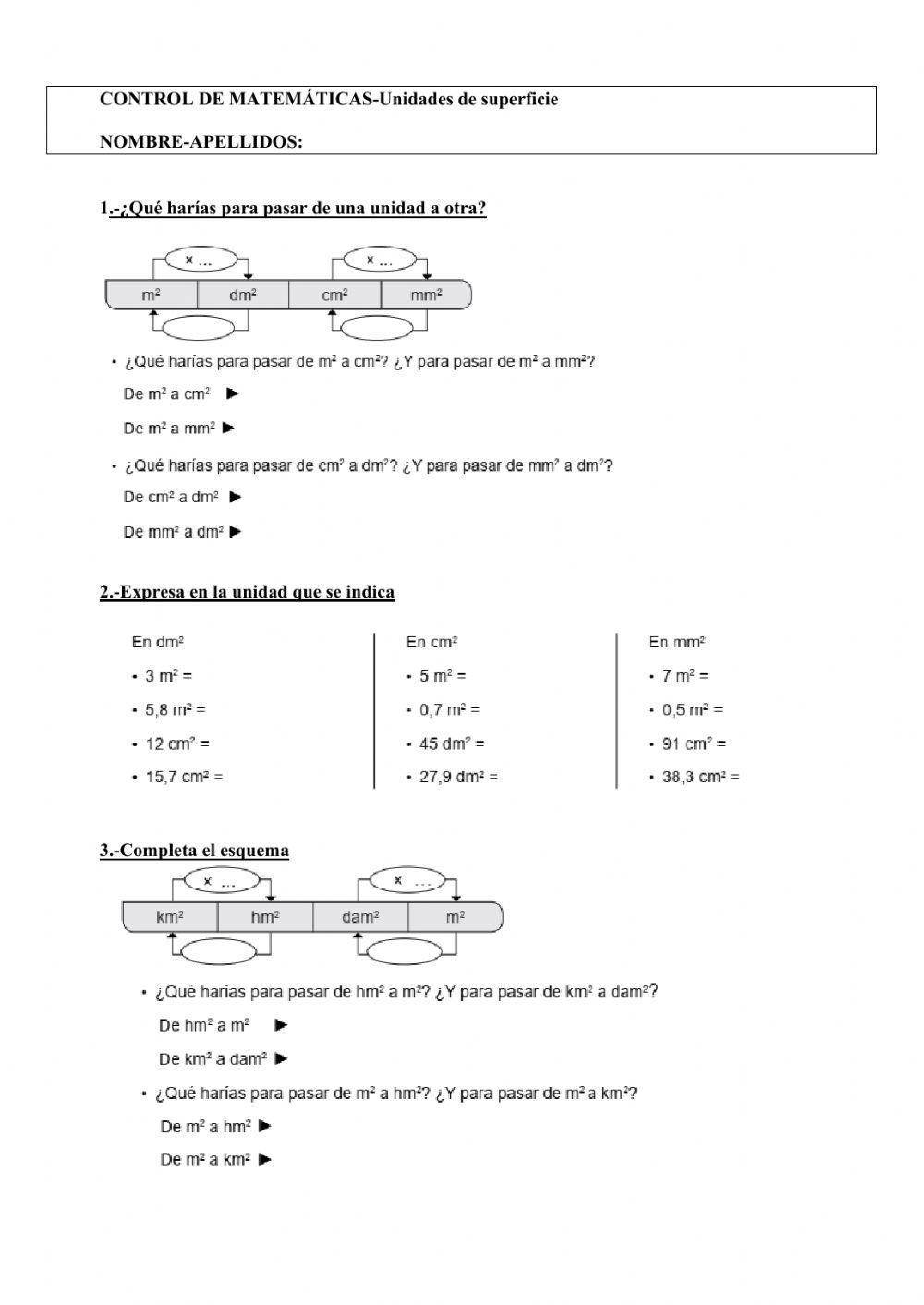 Unidades de superficie