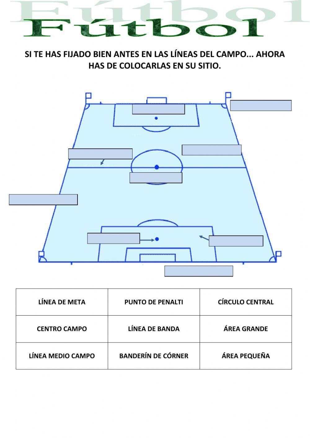 Fútbol - Terreno de juego y Balón