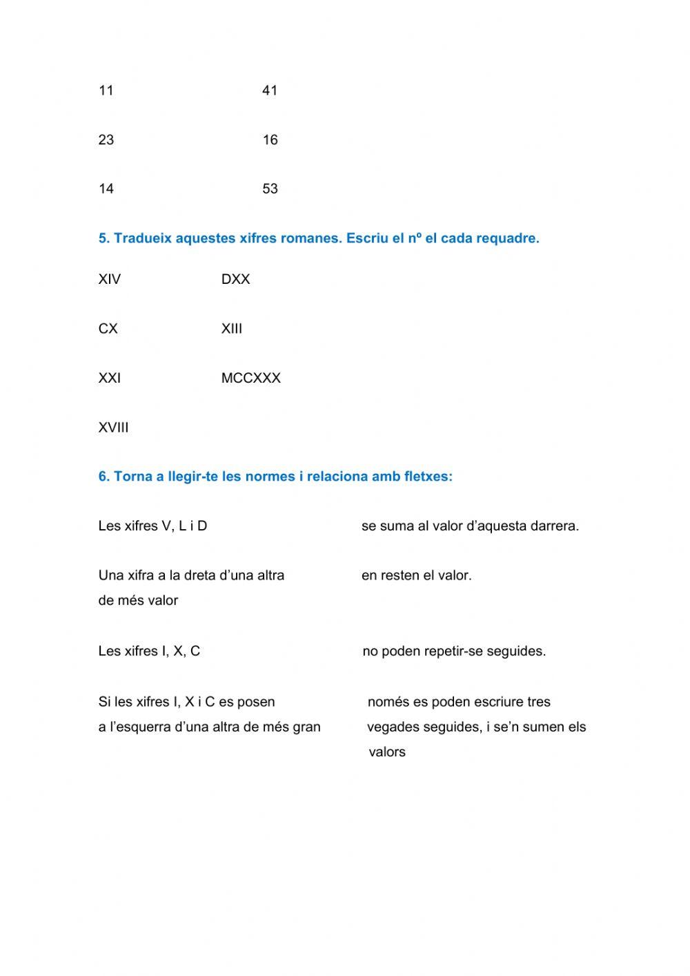 Matemàtiques: repàs de descomposició i nombres romans