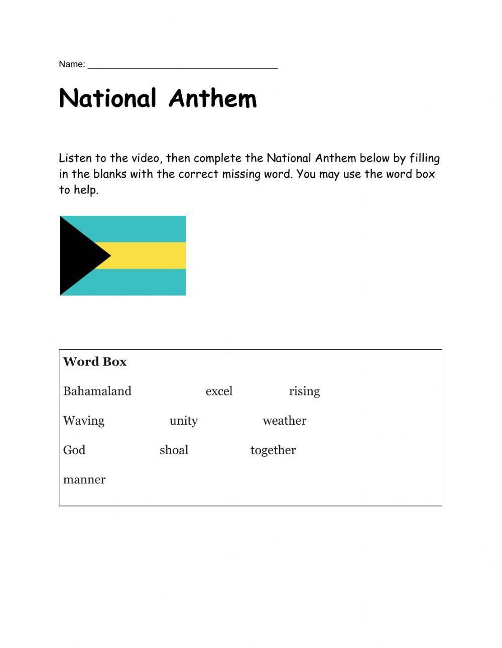 Bahamas National Anthem