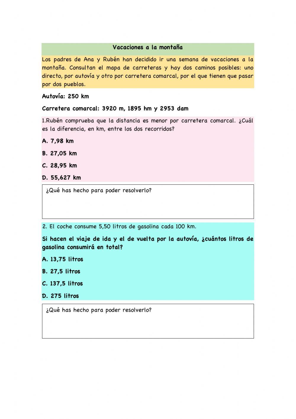 Problemas de magnitudes interactive worksheet | Live Worksheets