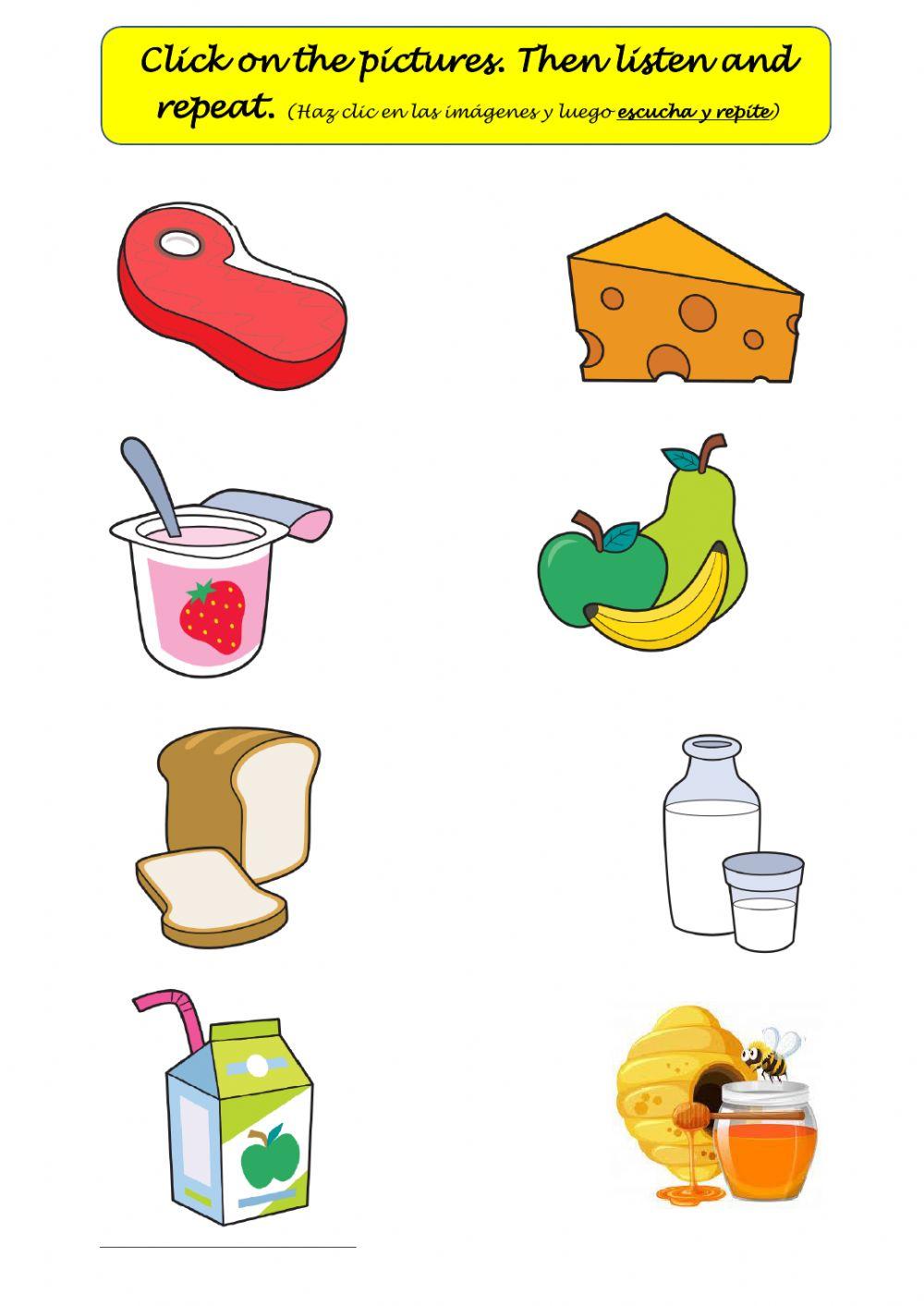 Food: Listen and repeat