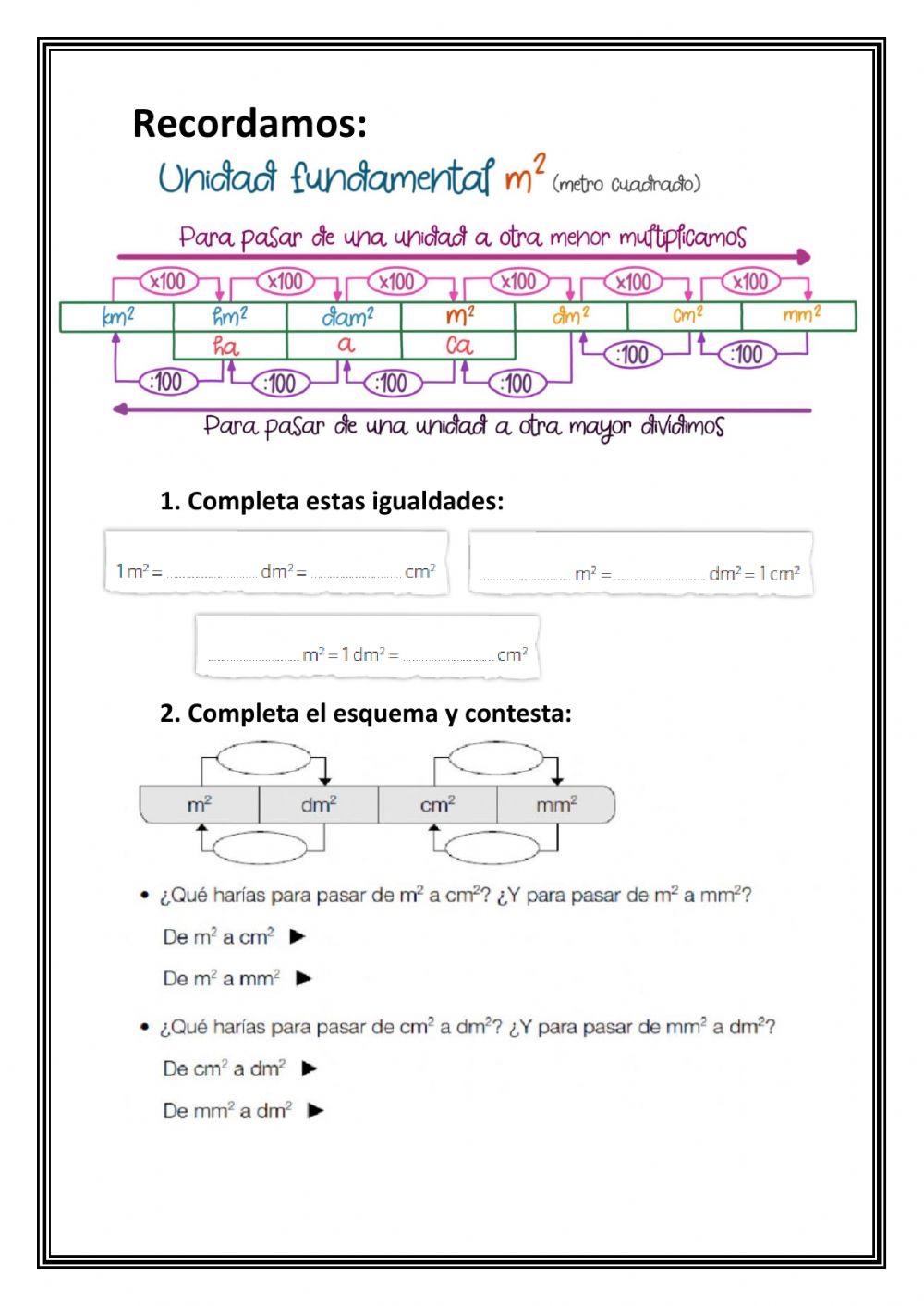 Medidas de superficie