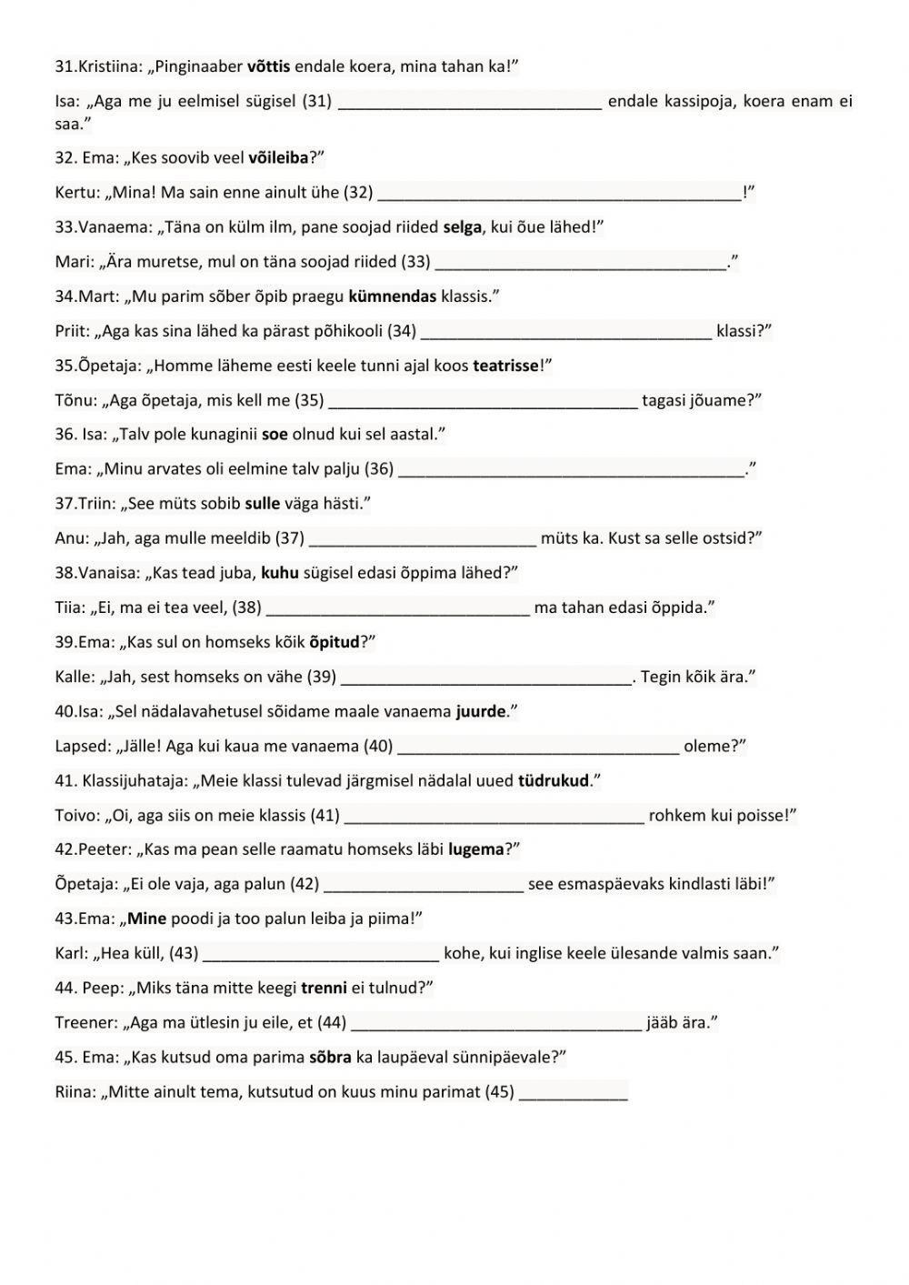 Valmistumine eksamiks.