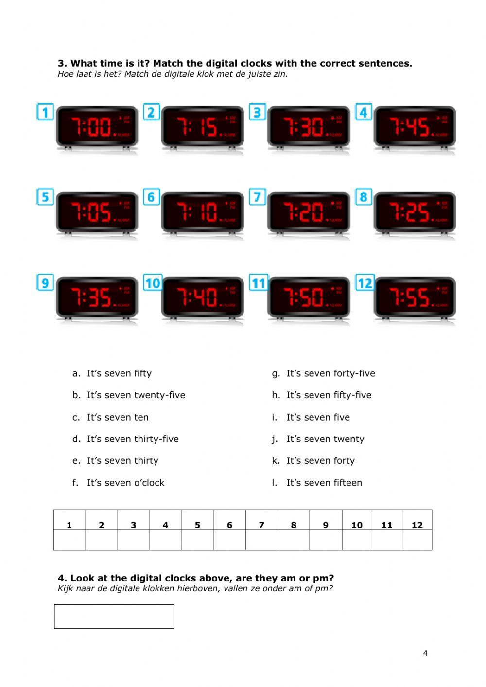 What time is it? The digital clock