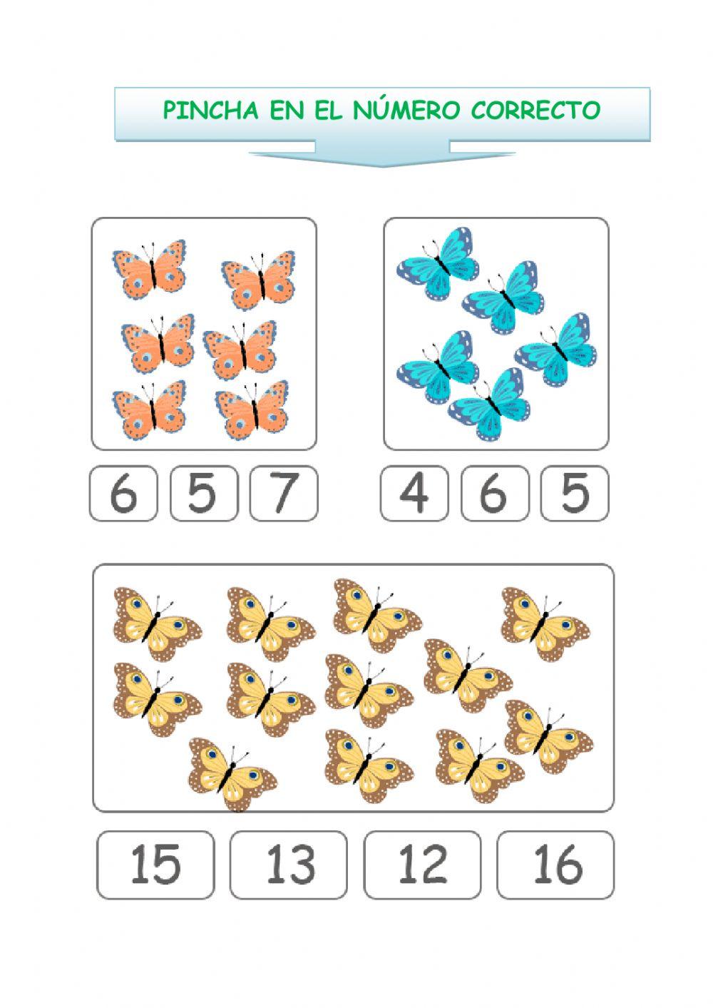 Coloca las letras y números