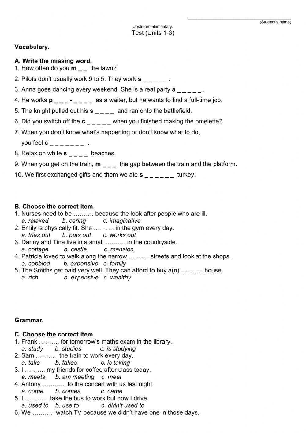 Upstream 2 Units 1-3 Test