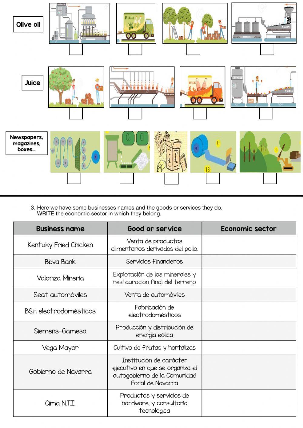 Economy Sectors. Practice paper 3.