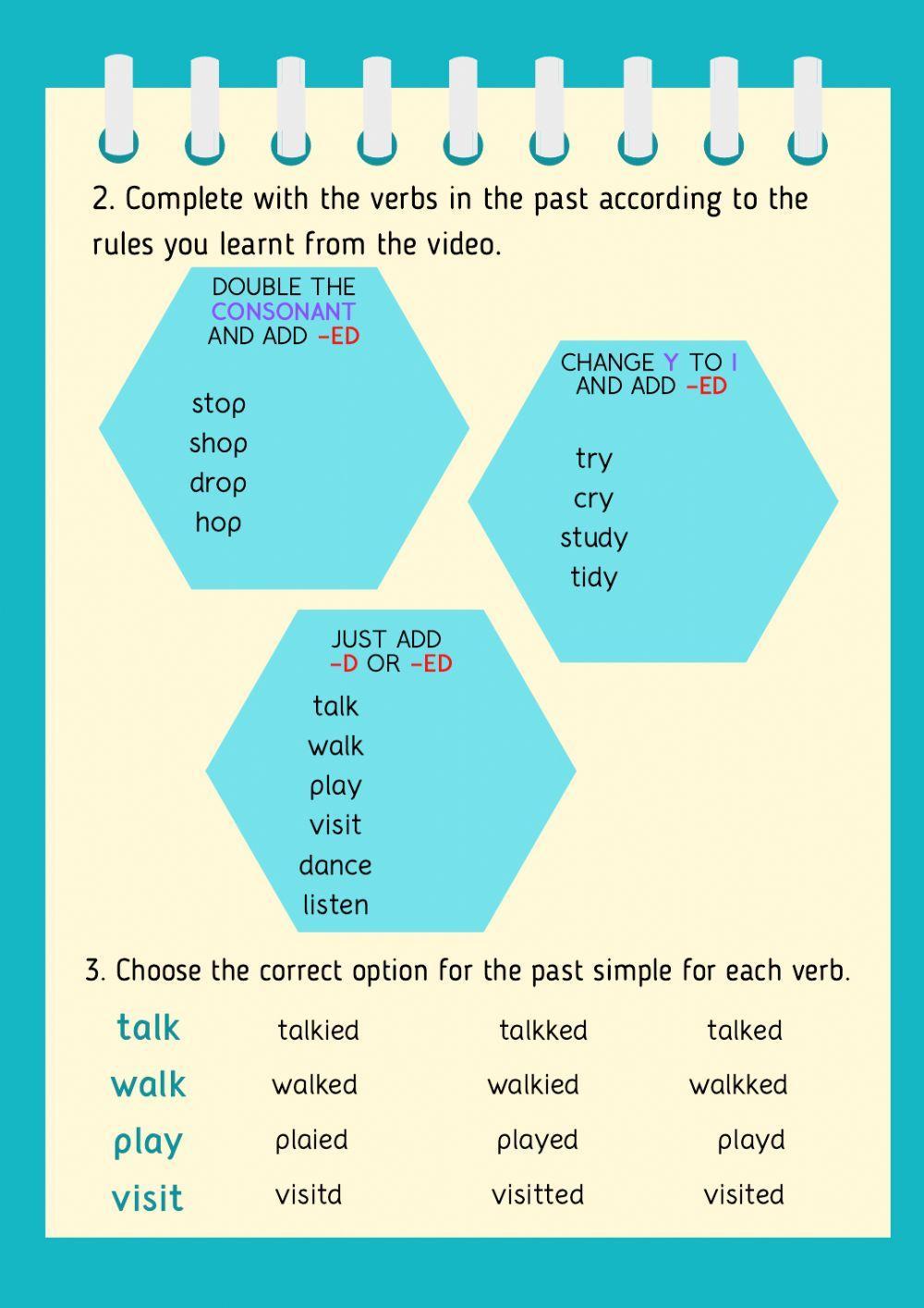 Grammar -past simple regular verbs-