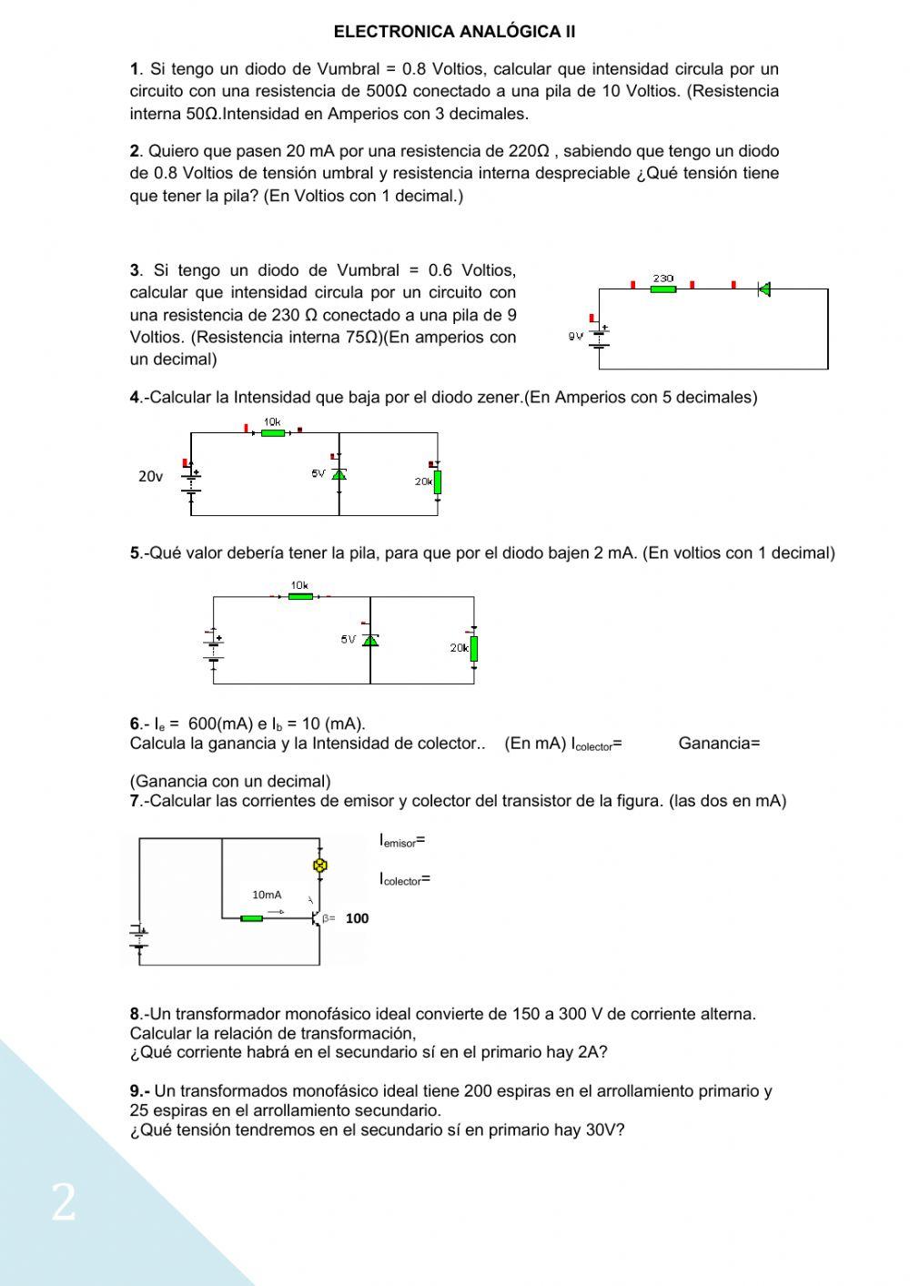 Electrónica analógica ii