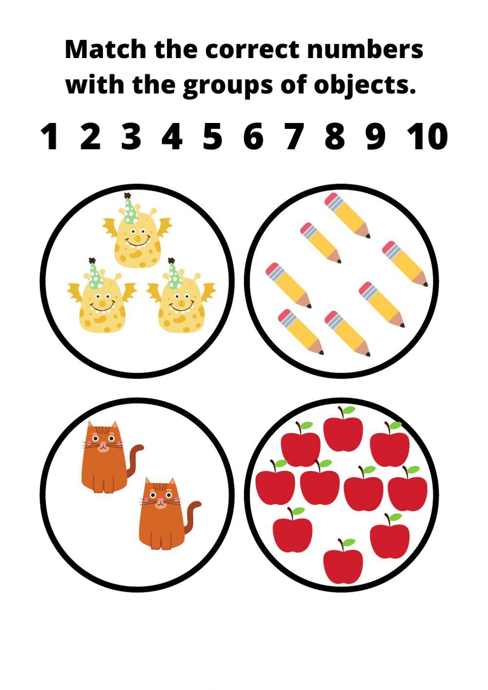 count-and-match-live-worksheets
