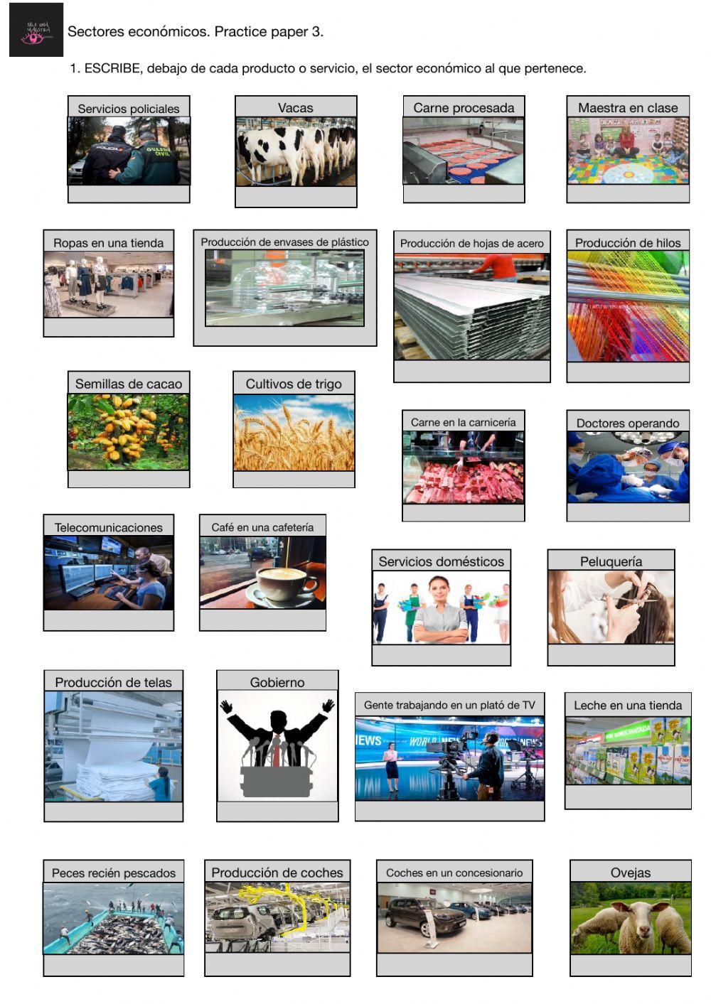Sectores económicos. Practice paper 3.