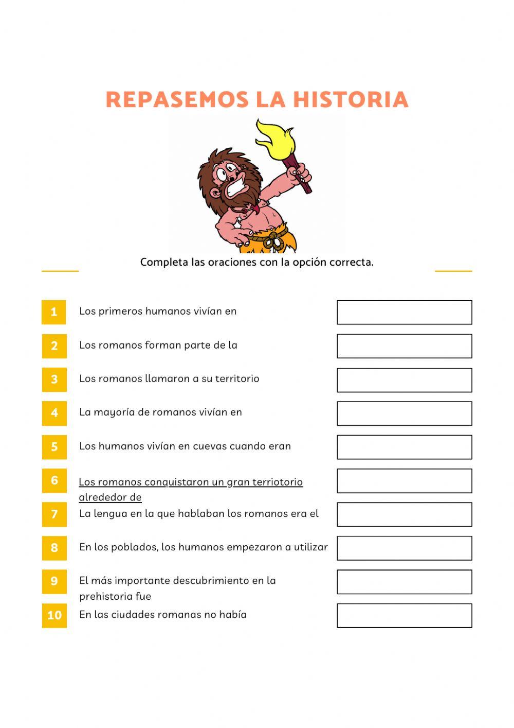 Repaso Prehistoria y Edad Antigua