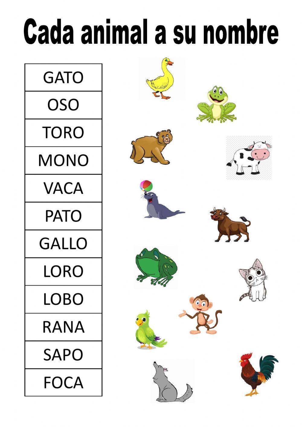Nombres de animales en mayúsculas 2. Nombres de animales en mayúsculas 2.