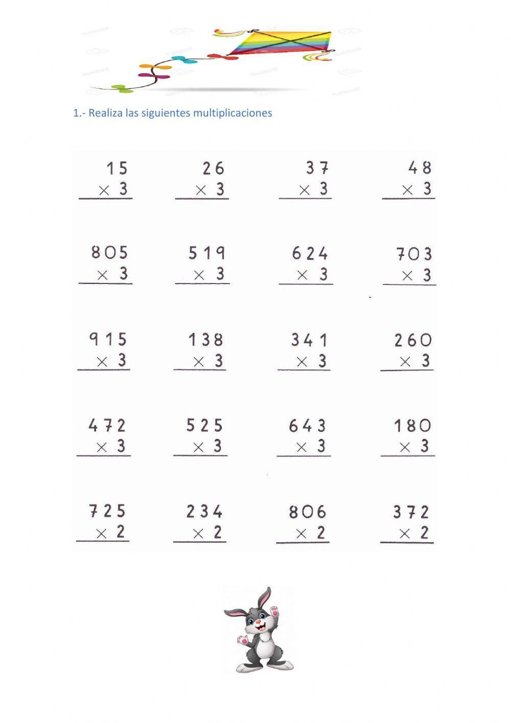 Multiplicación con llevadas