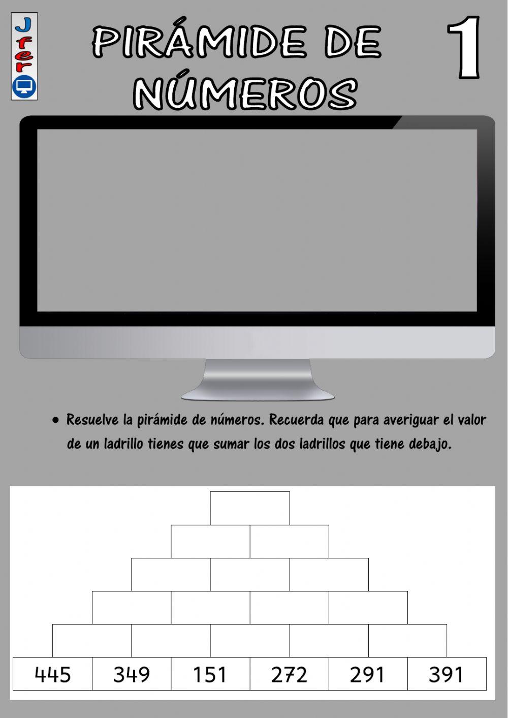 Pirámide matemática sumas