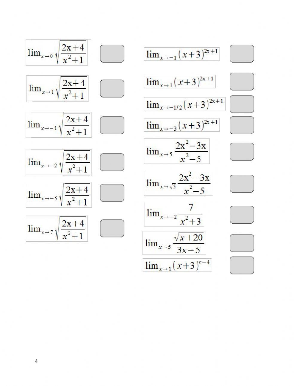 Propiedades de los límites