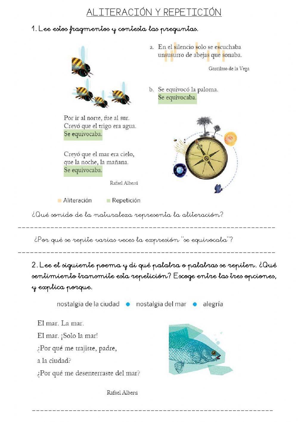 Aliteración y repetición