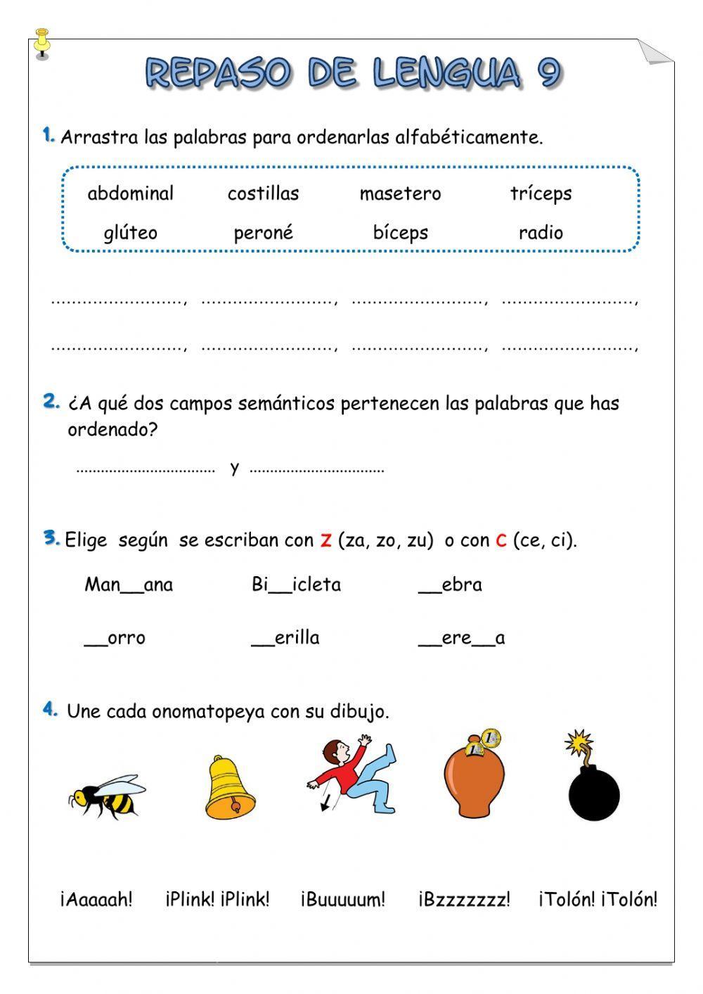 Repaso lengua 9-3º