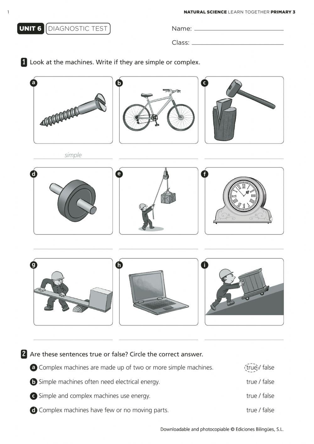 Simple and complex machines