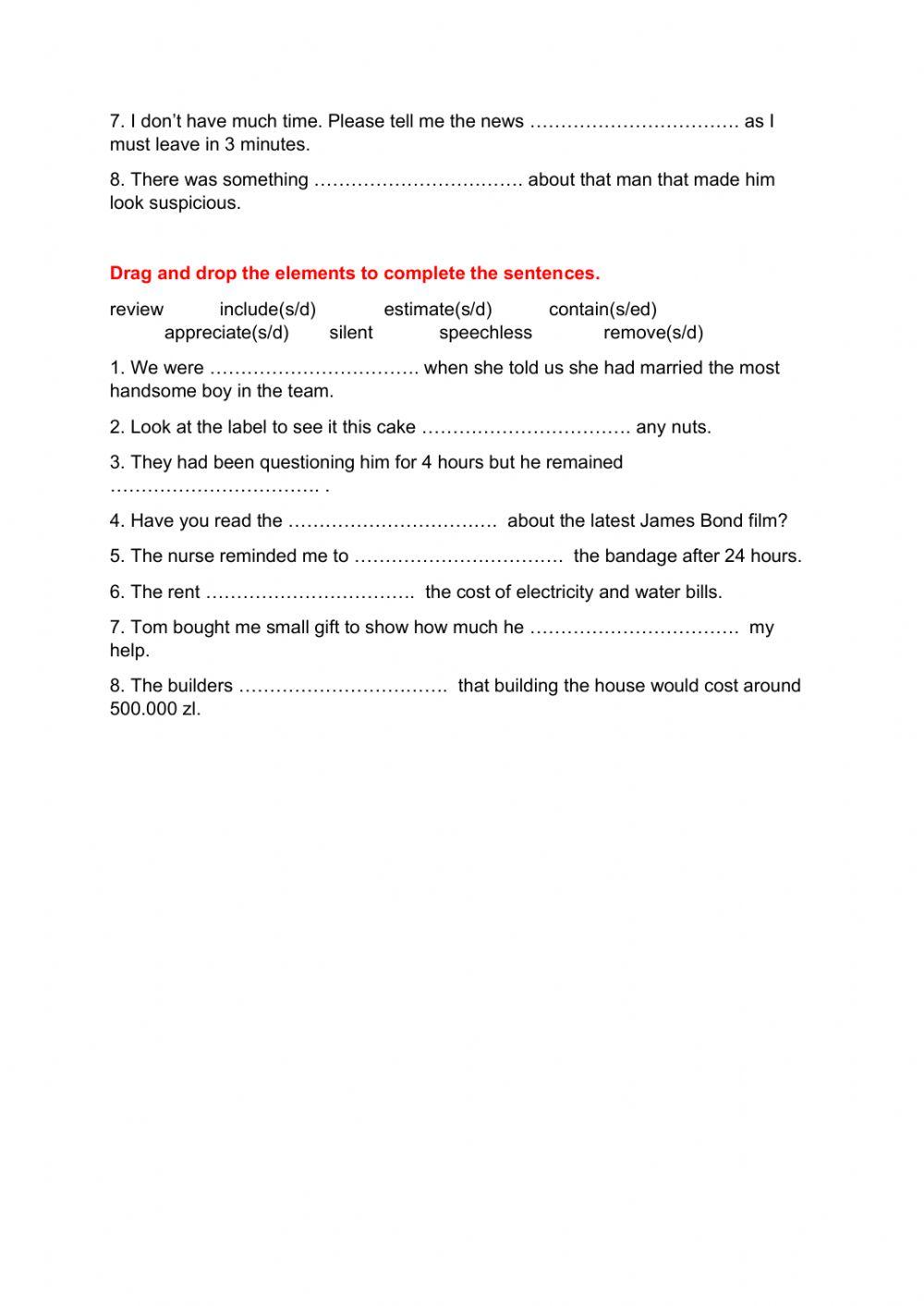 Vocabulary Test Traveller B2 Units 7-8