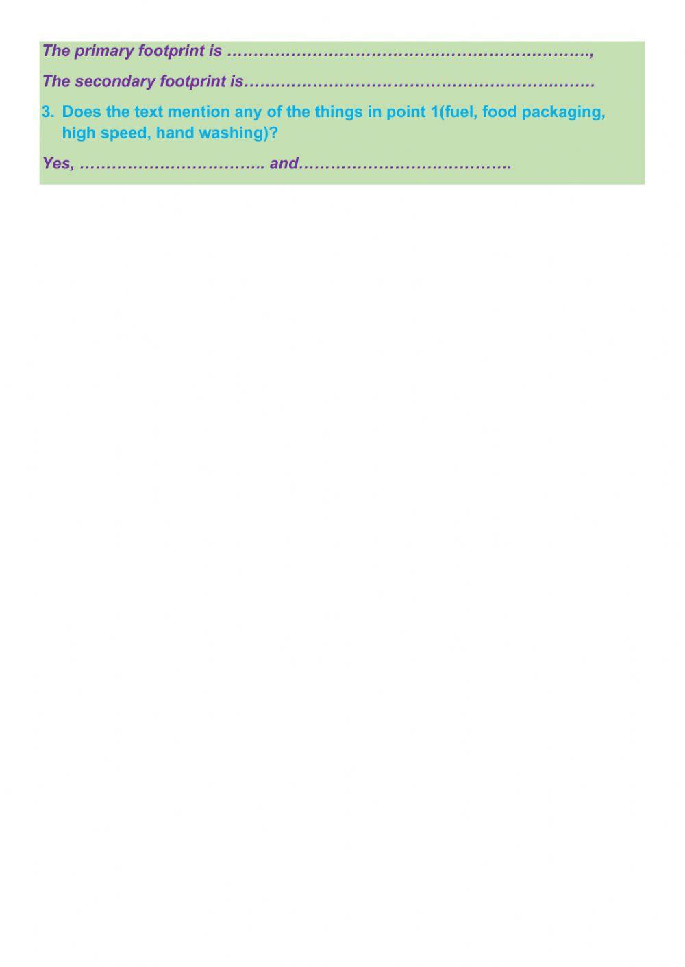 Reading: Water Footprint