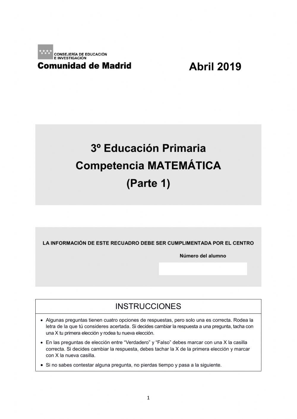 COMPETENCIA MATEMÁTICA 2019 (PARTE 2)