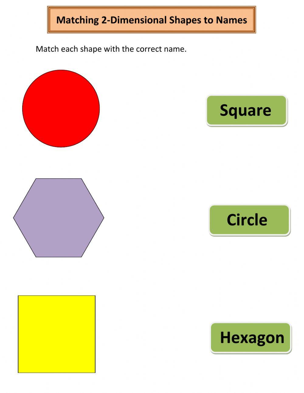 Matching 2-Dimensional Shapes to Names