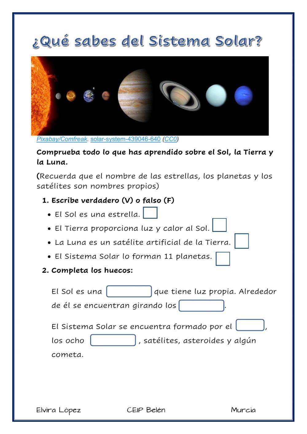 ¿Qué sabes del Sistema Solar?