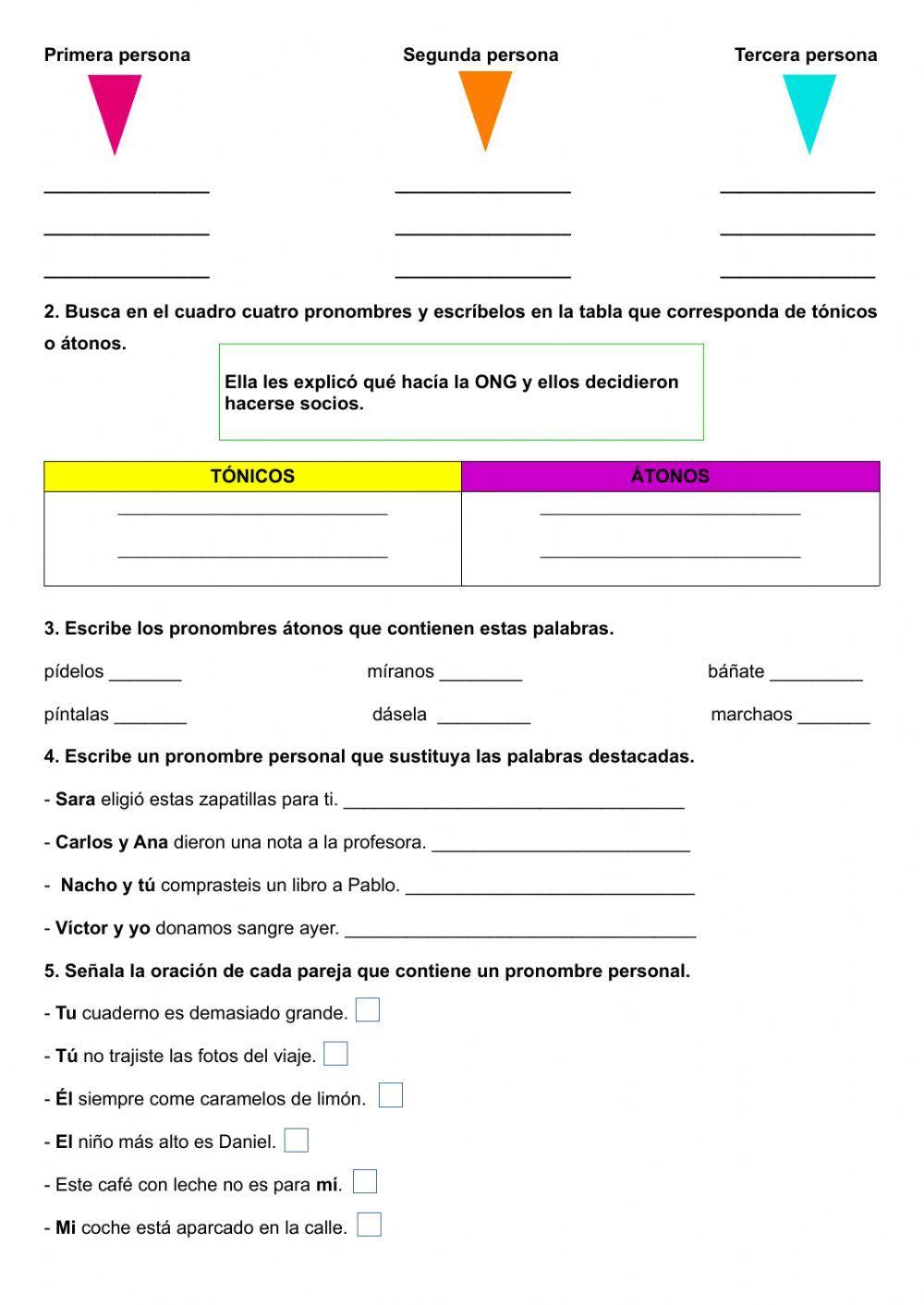 Los pronombres personales