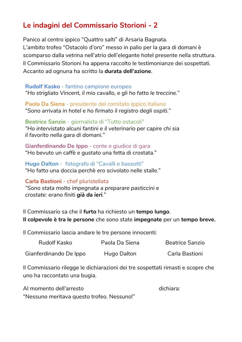 Le indagini del Commissario Storioni - 2 Le indagini del Commissario Storioni - 2
