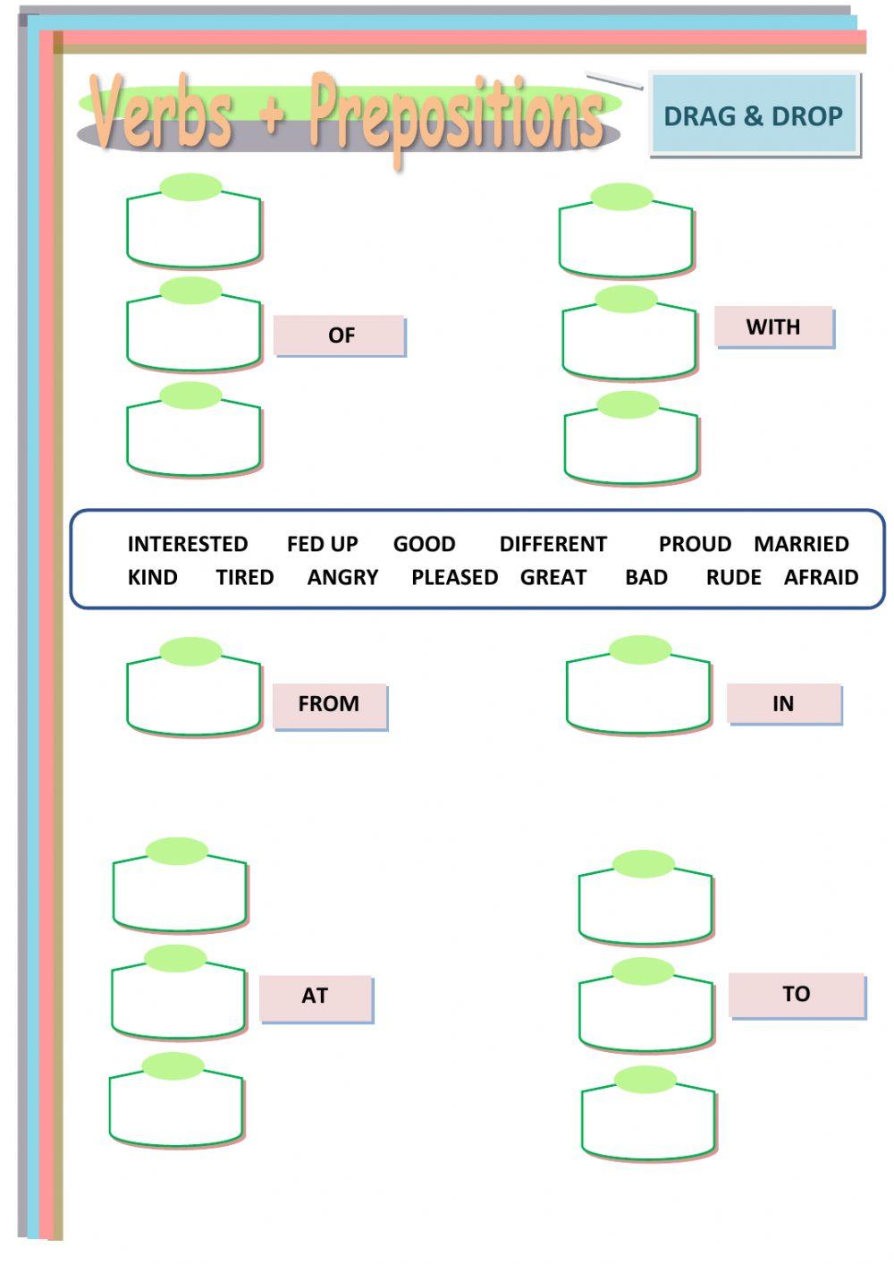 Adjectives + prepositions (drag - drop adjectives) EFI