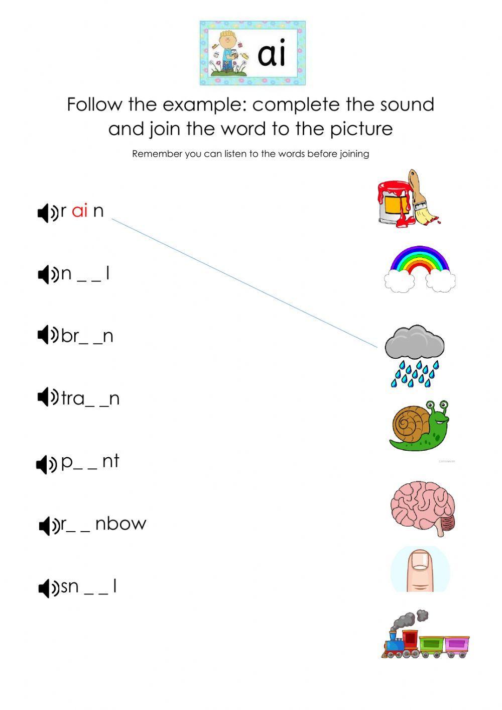 Ai sound phonics