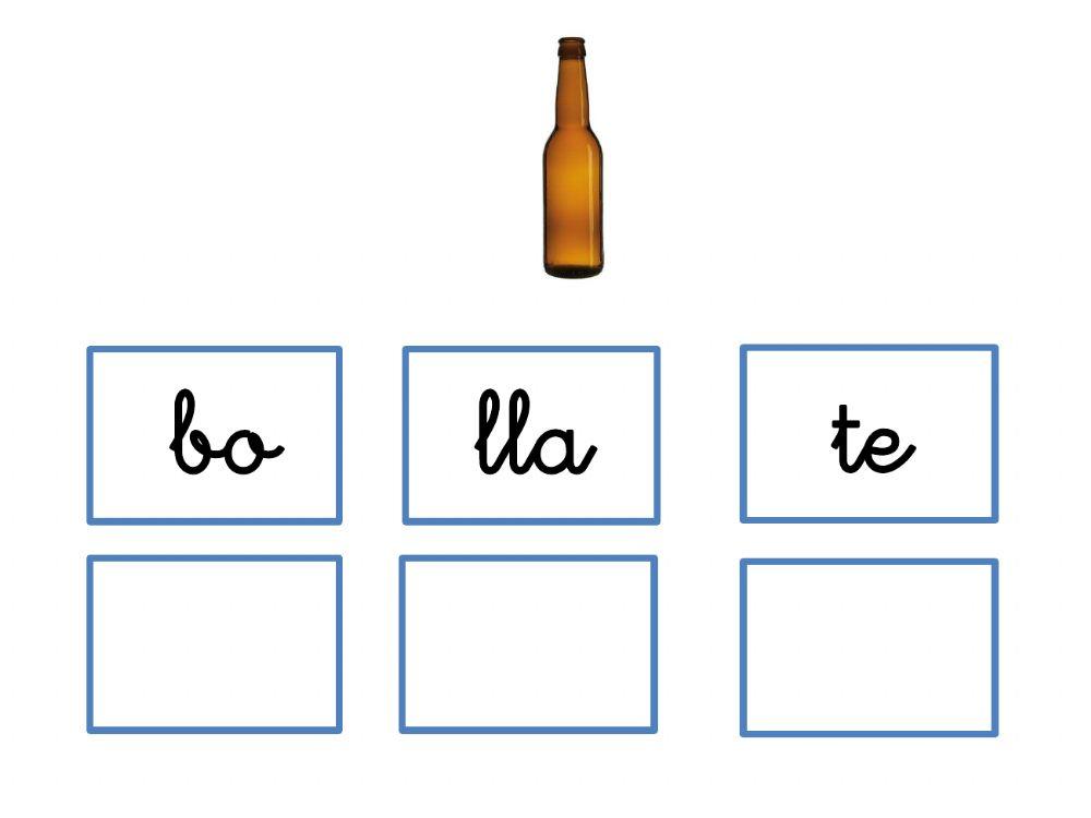 ORDENAR LAS SÍLABAS