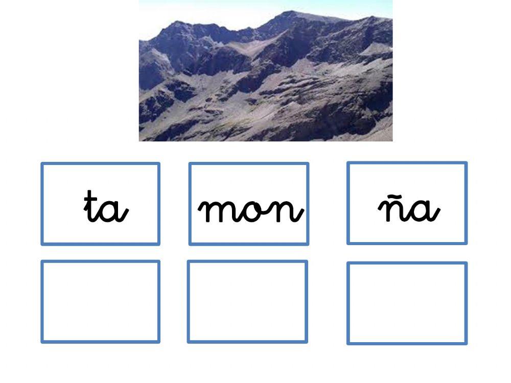 ORDENAR LAS SÍLABAS