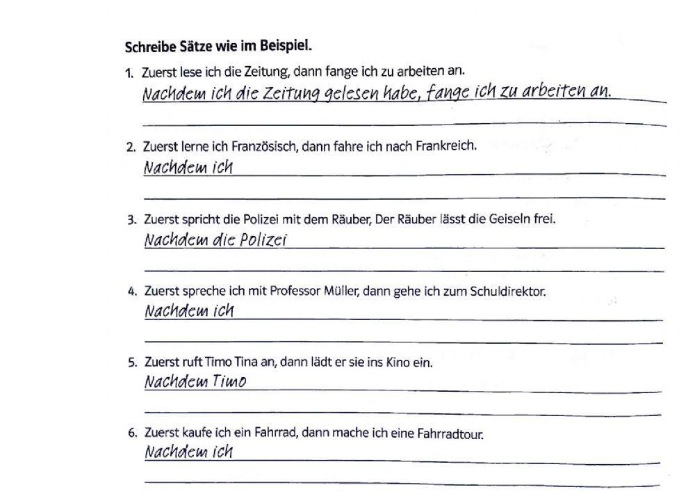 Kontrollarbeit 10. Klasse II Semester