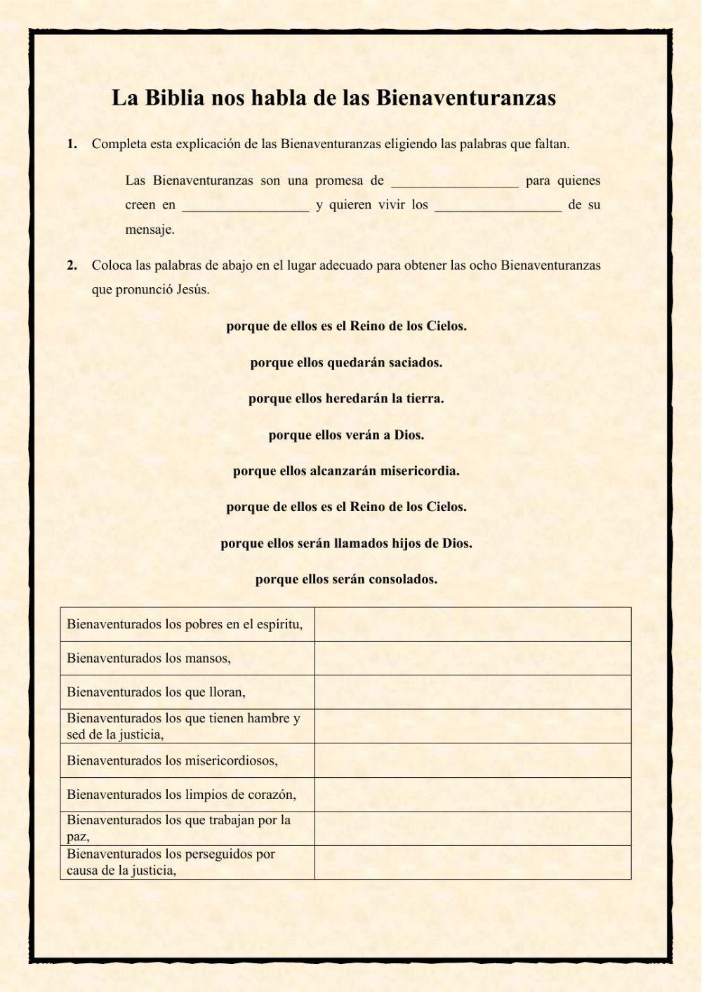 La Biblia nos habla de las Bienaventuranzas 5º