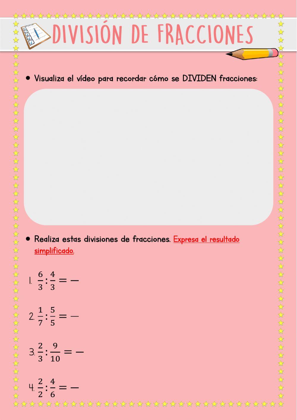 División de fracciones