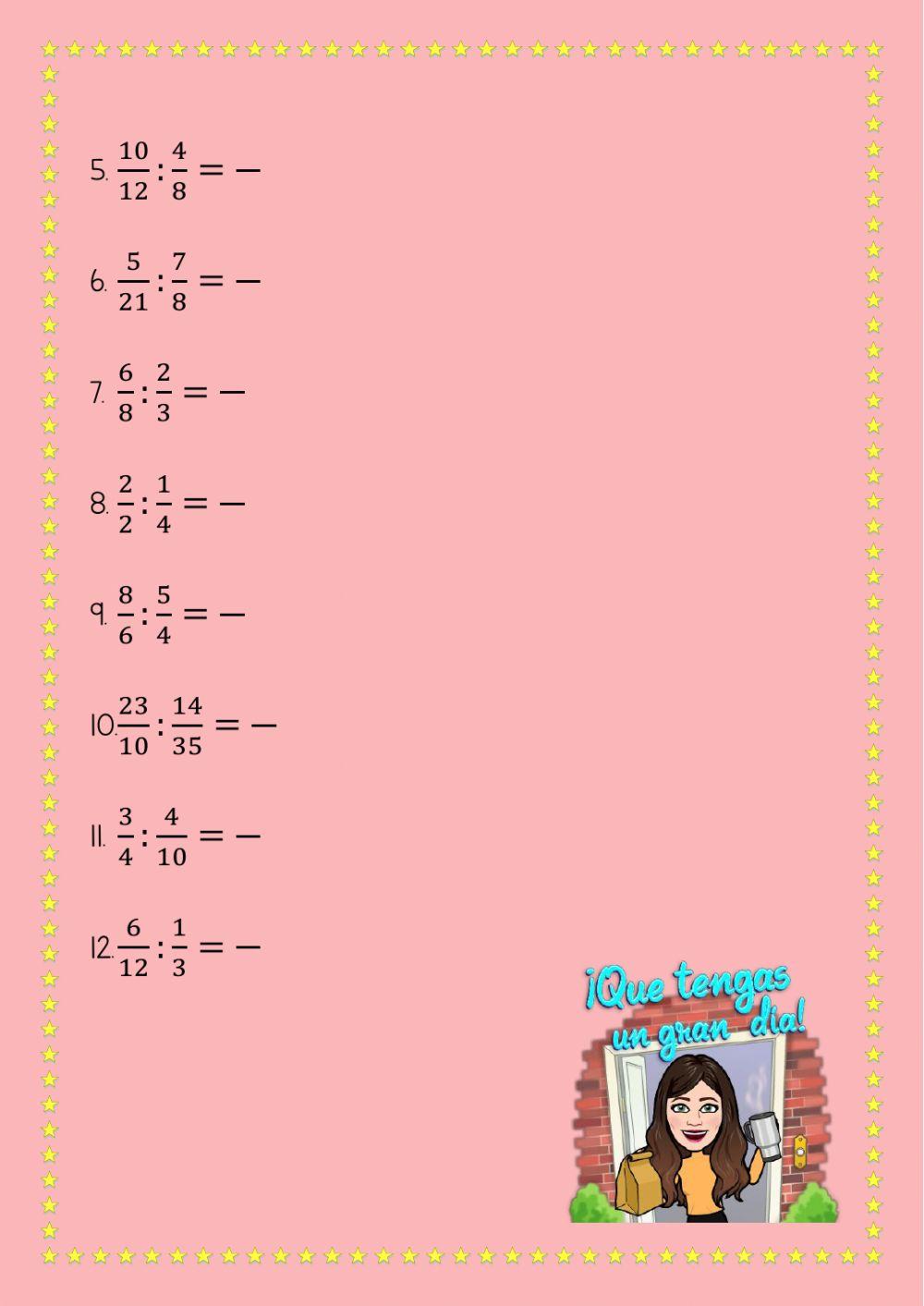 División de fracciones