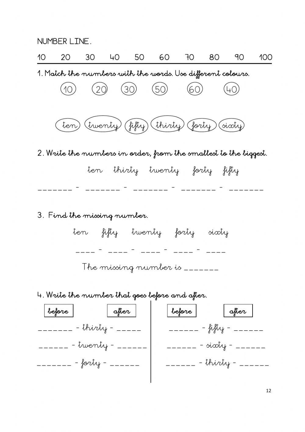 Maths Unit 4 1st grade part 2