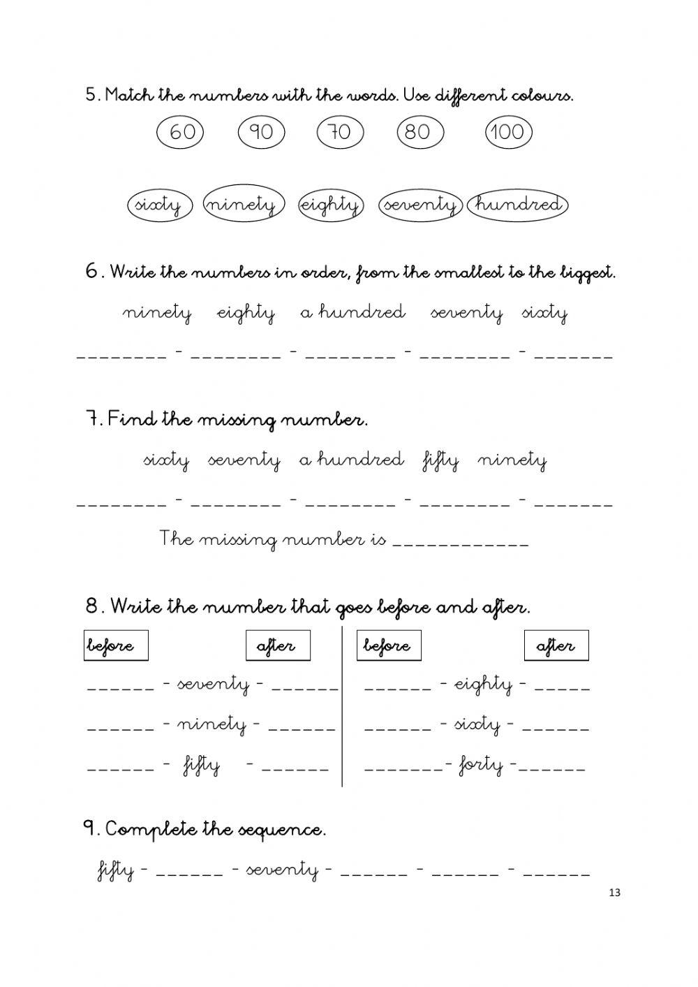 Maths Unit 4 1st grade part 2