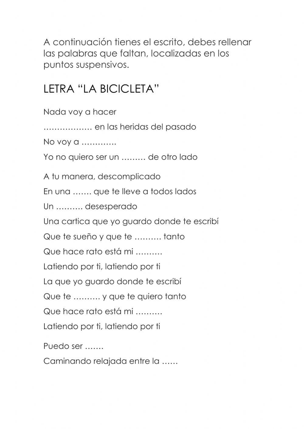 La bicicleta