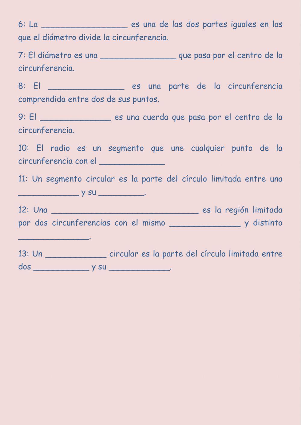 Circunferenca y círculo