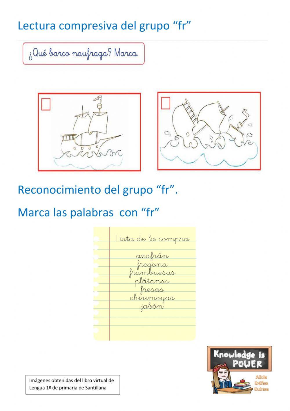 Lectura comprensiva y reconocimiento fr