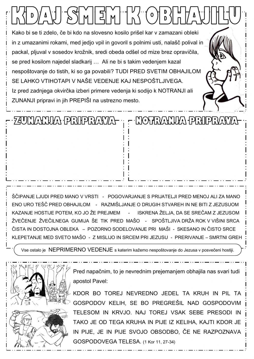 Kdaj smem k obhajilu?