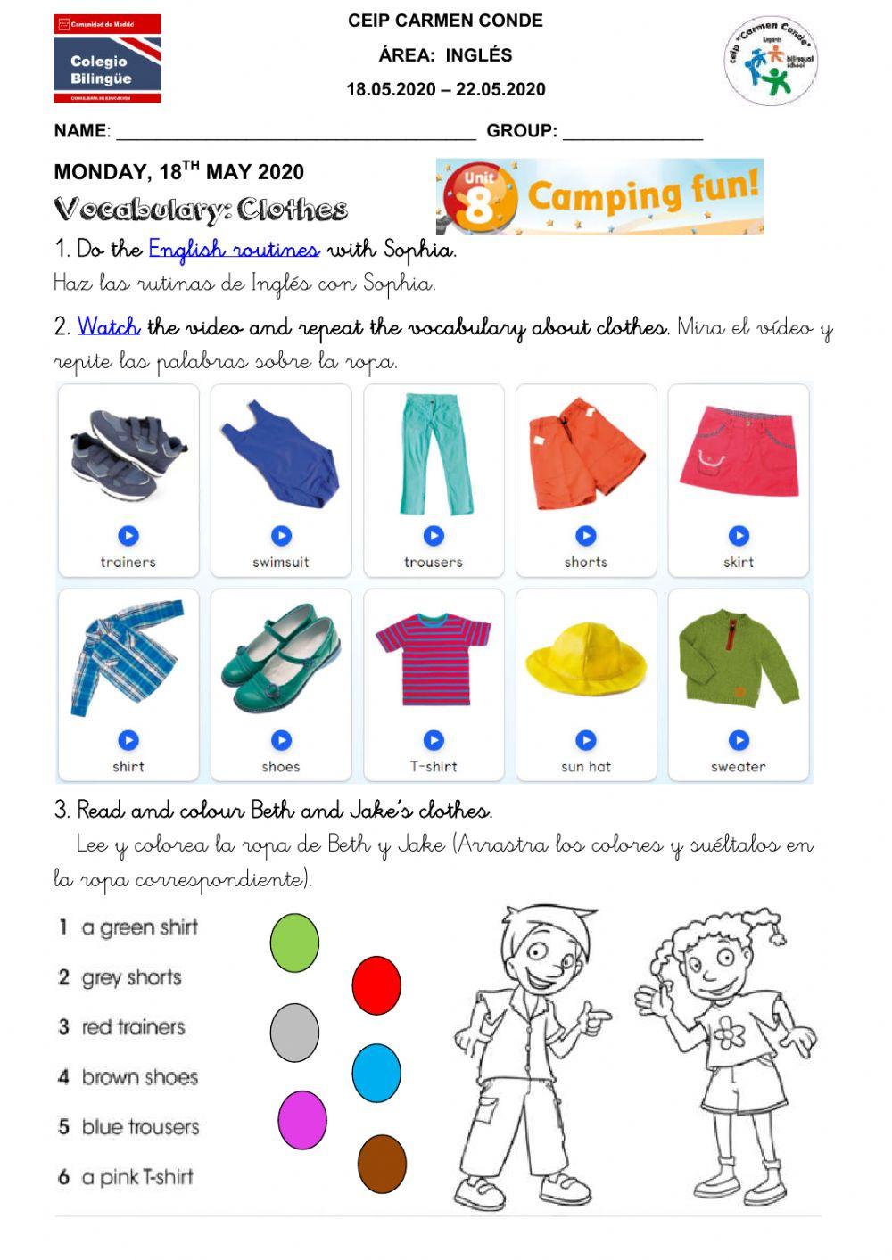 English - Lunes 18.05
